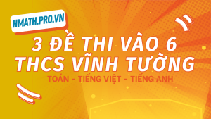 3 de thi vao lop 6 THCS Vinh Tuong
